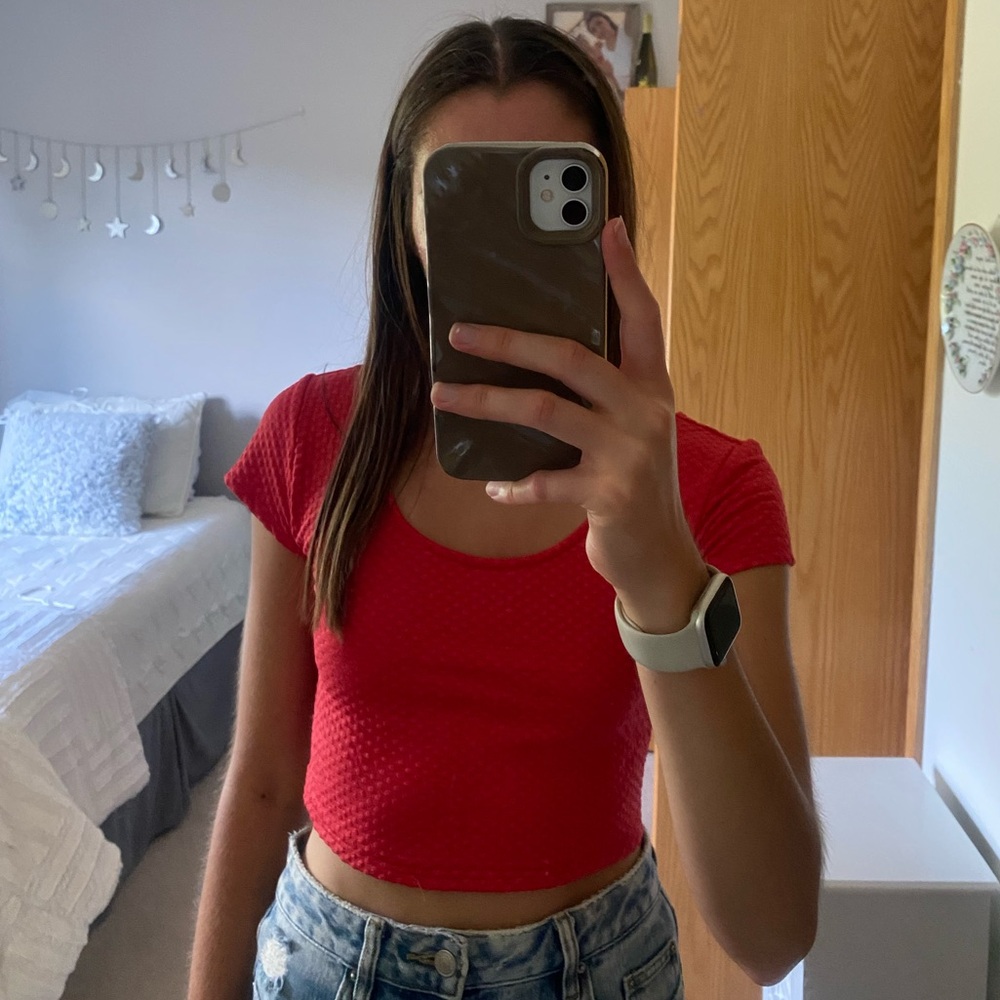 Xhilaration Red Crop Top